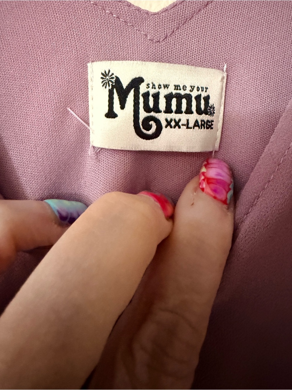 Show Me Your MuMu Lavender Sleeveless V‑Neck Lined Maxi Dress, size XXL - Picture 7 of 7
